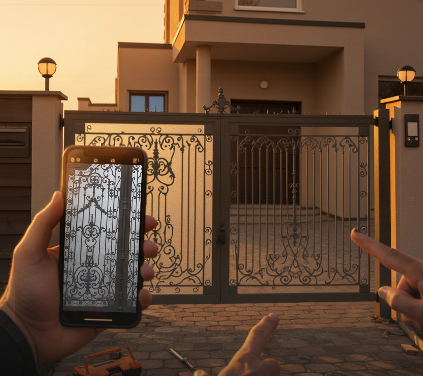 بوابة ليزر مع زجاج ساند بلاست