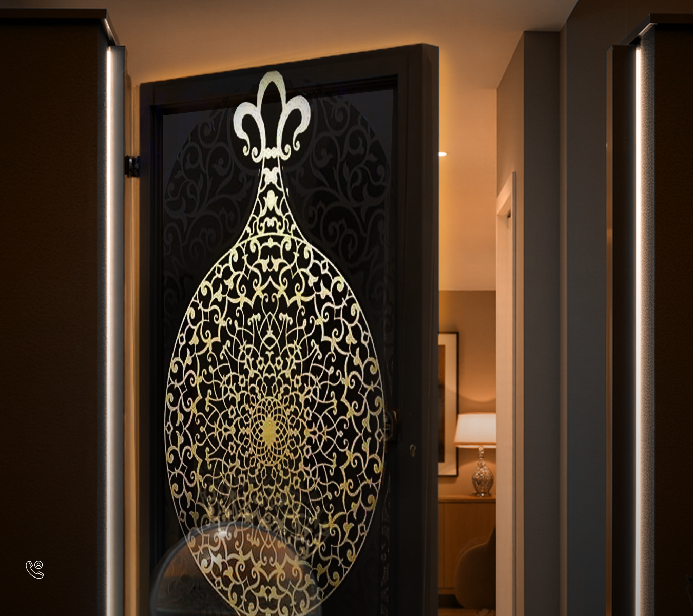 بوابة ليزر بنمط عربي هندسي