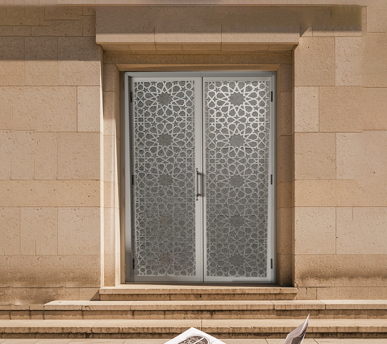 بوابة ليزر مع زجاج ساند بلاست