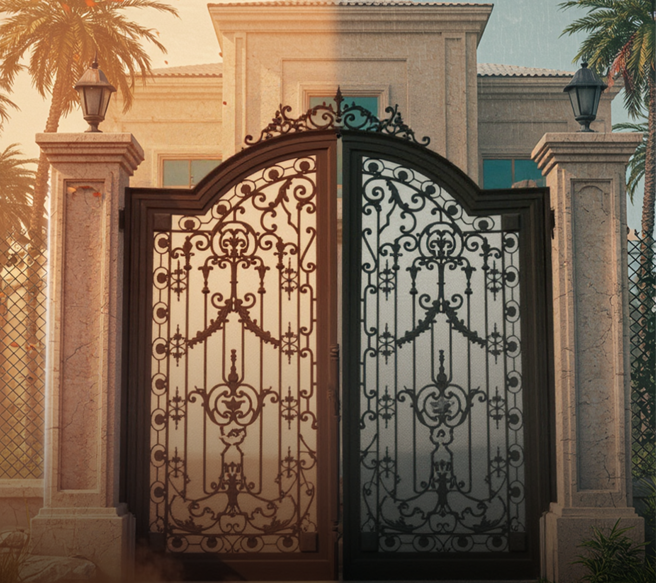 بوابة ليزر بنمط عربي هندسي